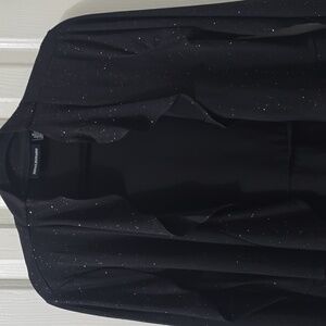NINA LEONARD BRAND WOMEN'S BLACK WITH SPARKLES OPEN CARDIGAN SIZE MEDIUM